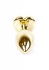 Plug-Jewellery Gold  Heart PLUG- Clear