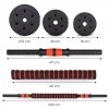 Hantle regulowane 2x15 kg sztanga zestaw 30 kg gryf