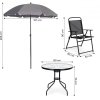 Komplet mebli ogrodowych stolik 4 krzesła parasol MultiGarden