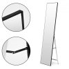 Duże lustro stojące 159 cm aluminium czarna rama  ModernHome