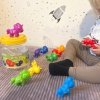 WOOPIE Zestaw Nauka Liczb Kolorów Montessori Figurki Jednorożce do Składania Dopasuj Cyferki 13 el.