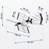 Antena zewnętrzna kierunkowa TV ultra HD 4K Berdsen BD-950