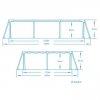 Basen ogrodowy stelażowy 259 x 170 x 61 cm Bestway 56403N