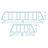 Basen ogrodowy stelażowy 412x201x122 cm 17w1 Bestway 56457N