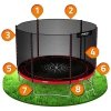 Trampolina ogrodowa 10ft/312cm z siatką zewnętrzną i drabinką Neo-Sport