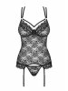 860-COR-1 gorset i stringi czarny S/M