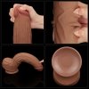 DILDO 12'' KING SIZED SLIDING SKIN DUAL LAYER DONG BRĄZOWY