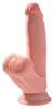 King Cock Plus - Realistyczne Dildo Z Kulkami W Jądrach I Przyssawką 18 CM Jasny Kolor Skóry