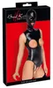 Bad Kitty - Seksowne Skórzane Body Bez Biustu Z Maską 2XL
