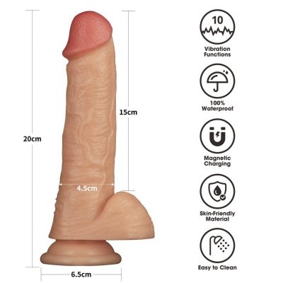 8&#039;&#039; Vibrating Power Basics Cock