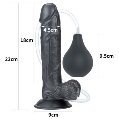 9&#039;&#039; Squirt Extreme Dildo - Black