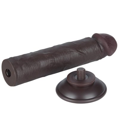 8&#039;&#039; Sliding Skin Dual Layer Dong Black