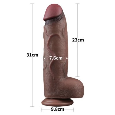 12&quot;&quot;&quot;&quot; Dual Layered Silicone Cock XXL