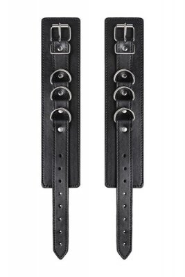 Anonymo handcuffs, PU leather, black, 26.5 cm