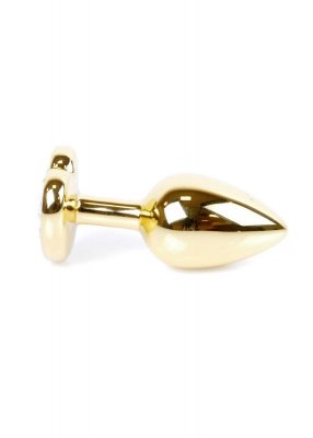 Plug-Jewellery Gold  Heart PLUG- Purple