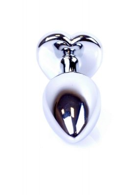 Plug-Jewellery Silver  Heart PLUG- Light Blue