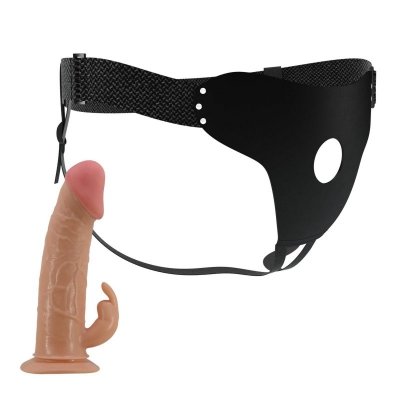 PRETTY LOVE - Mavis Flesh, Universal Strap-On Harness, Dildo 7.4&#039;&#039; TPR