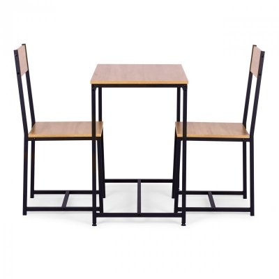 Zestaw komplet mebli stolik 2 krzesła metal MDF ModernHome