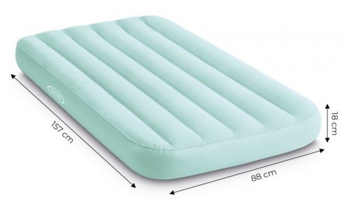 Materac dmuchany dla dzieci do spania 157x88x18 cm niebieski INTEX 66803NP BLUE