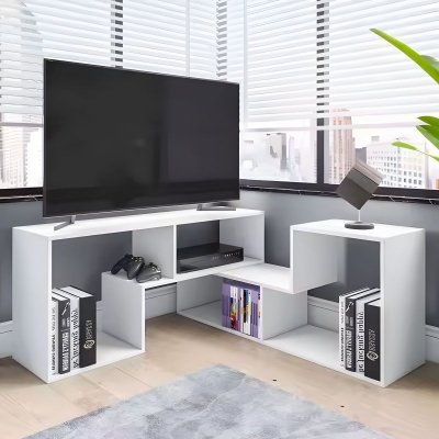Nowoczesny regał modułowy geometryczny szafka na książki 4 półki ModernHome