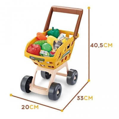 WOOPIE Sklep Supermarket z Wózkiem Waga Kasa Skaner + 48 Akc.