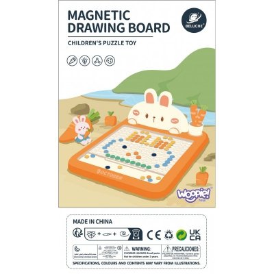 WOOPIE Tablica Magnetyczna Montessori MagPad Do Rysowania Królik Marchewka