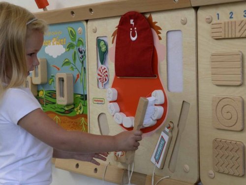 MASTERKIDZ Higiena Jamy Ustnej Ścienna Tablica Sensoryczna Flex Montessori