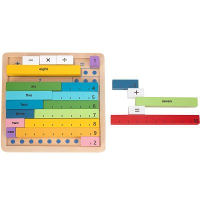 TOOKY TOY Drewniana Tablica Matematyczna Nauka Liczenia Liczydło