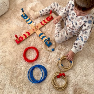 TOOKY TOY  Drewniana Gra Fun Serso Zręcznościowa Ring Cross