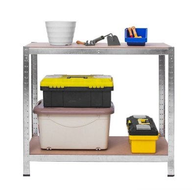 Regał metalowy magazynowy zestaw 2 szt 180 x 90 x 40 cm Plonos PL-702