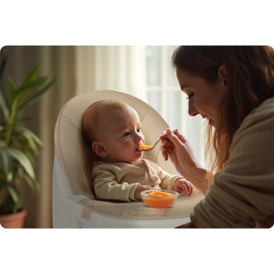 Krzesełko do karmienia Ricokids Mani beżowe
