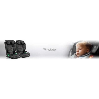 Fotelik samochodowy Nukido Louis czarno-szary 15-36 kg ISOFIX