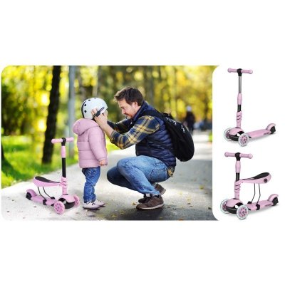 Hulajnoga trójkołowa Ricokids Cubi - różowa
