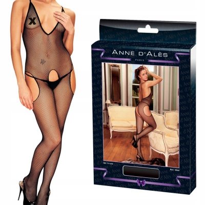 Bodystocking damskie M/L. Wycięcie w kroku, prześwitujące. Anne Dales