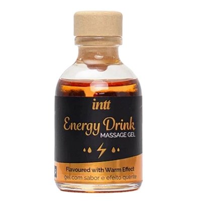 Żel do masażu dla kobiet i mężczyzn. Smakowy i rozgrzewający. Energy Drink Massage Gel.