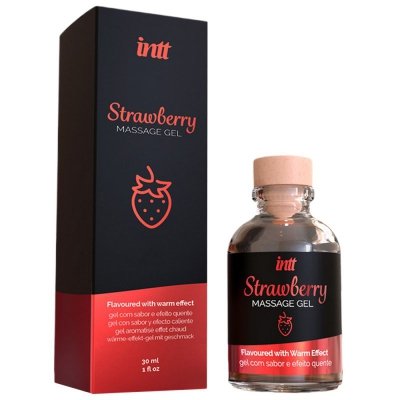 Żel rozgrzewający dla kobiet i mężczyzn, truskawkowy – Strawberry Massage Gel.