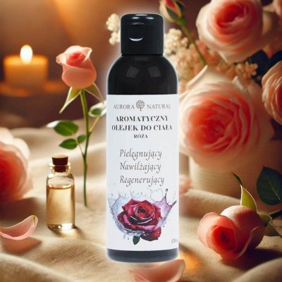Olejek o zapachu róży 150 ml. Nawilżona i miękka skóra.
