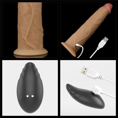 WIBRATOR 9.0&#039;&#039; DUAL LAYERED PLATINUM SILICONE ROTATOR