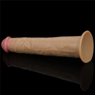 WIBRATOR 10&#039;&#039; DUAL LAYERED PLATINUM SILICONE ROTATOR