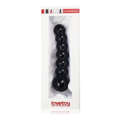 DILDO 6.8&quot; GLASS ROMANCE CZARNY