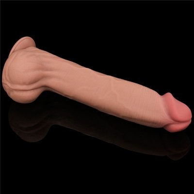 14&#039;&#039; KING SIZED SLIDING SKIN DUAL LAYER DONG