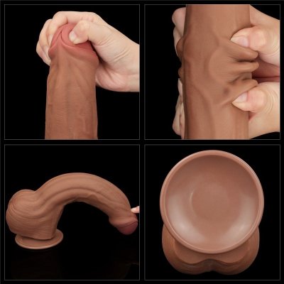 11.5&#039;&#039; KING SIZED SLIDING SKIN DUAL LAYER DONG