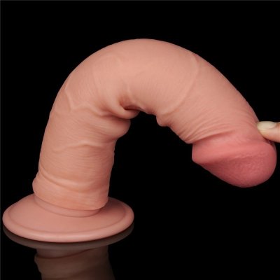 DILDO 8&#039;&#039; SLIDING SKIN DUAL LAYER DONG FLESH