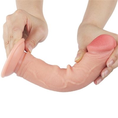 DILDO 8&#039;&#039; SLIDING SKIN DUAL LAYER DONG FLESH