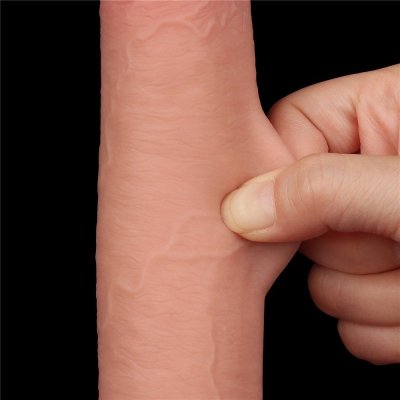 DILDO 9&#039;&#039; SLIDING SKIN DUAL LAYER DONG FLESH