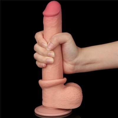 DILDO 9&#039;&#039; SLIDING SKIN DUAL LAYER DONG FLESH