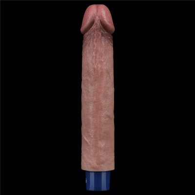 WIBRATOR 9&quot; REAL SOFTEE VIBRATING DILDO