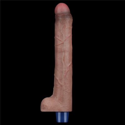 WIBRATOR 10.5&quot; REAL SOFTEE VIBRATING DILDO