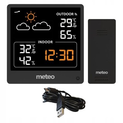 STACJA POGODOWA Z DCF METEO SP200 Z POGODYNKA EKRAN LCD