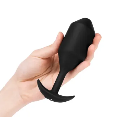 Plug analny wibrujący - B-Vibe Vibrating Snug Plug 5 Black